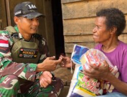 Wujud kepedulian terhadap Warga Binaan, Satgas Yonif 144/JY berbagi di Perbatasan