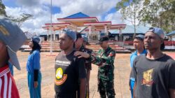 Jelang HUT RI ke-80, Satgas Yonif 144/JY Latih dan Siapkan Paskibra