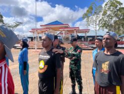 Jelang HUT RI ke-80, Satgas Yonif 144/JY Latih dan Siapkan Paskibra